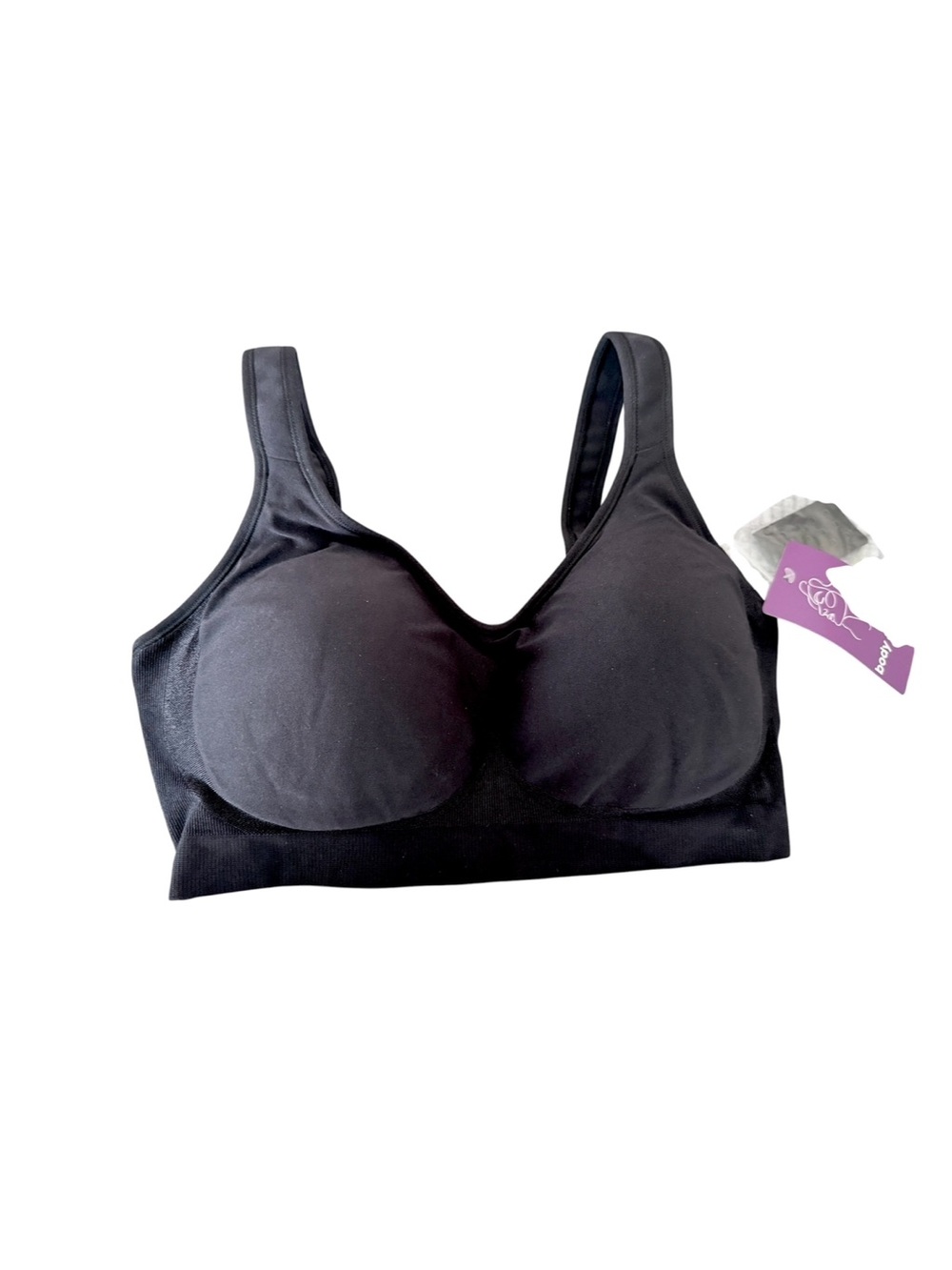 NWT Black Body & Bra’s Secret Support Bra - Seamless, Wireless Comfort, Sz L - Picture 3 of 6